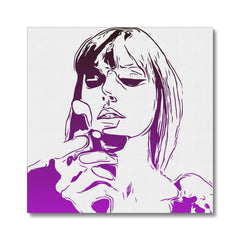 White & Purple Taylor Swift Midnights Canvas