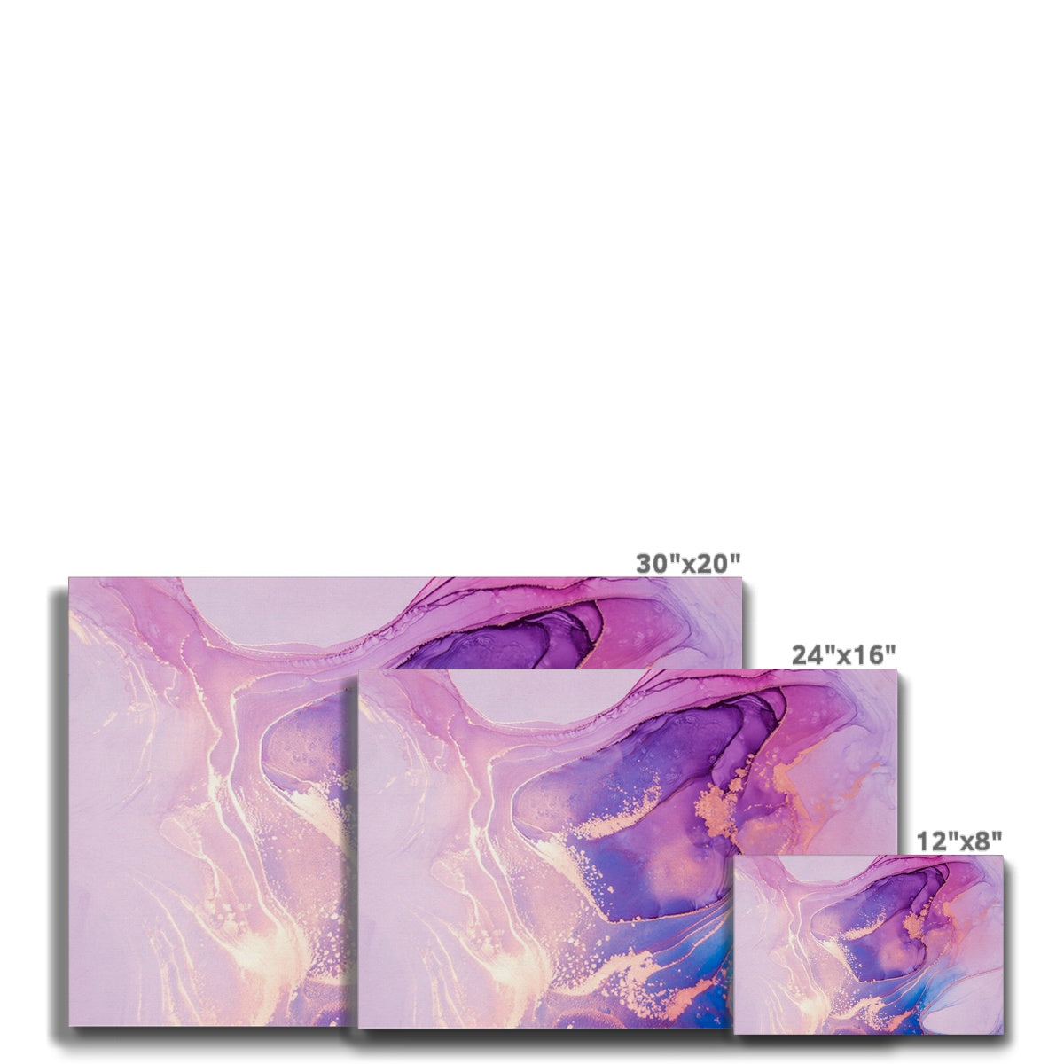 Purple Abstract Geode Wall Art Canvas