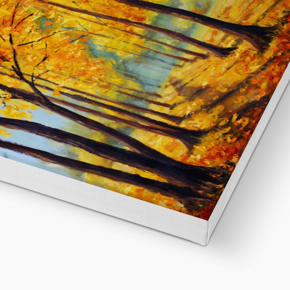 Fall Water Color Art Painting Canvas