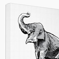 Monochrome Elephant Animation Canvas