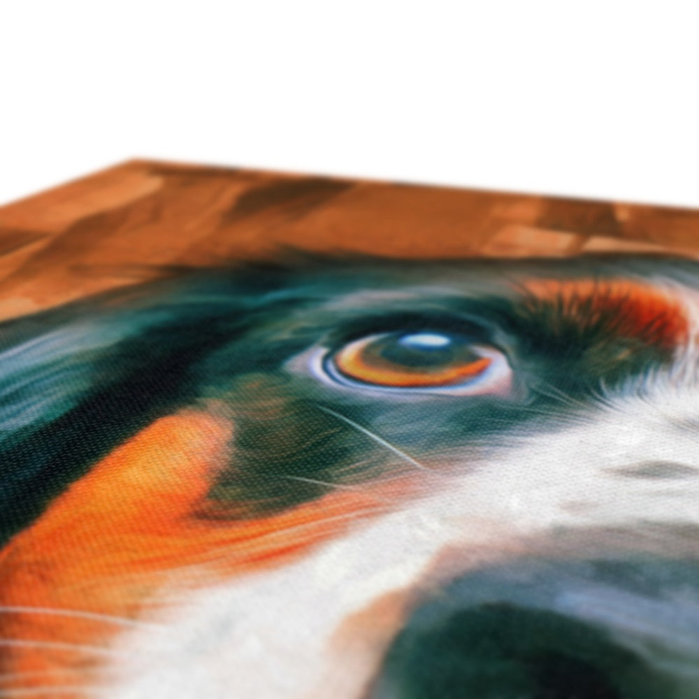 Basset Hound Oil Portrait Canvas