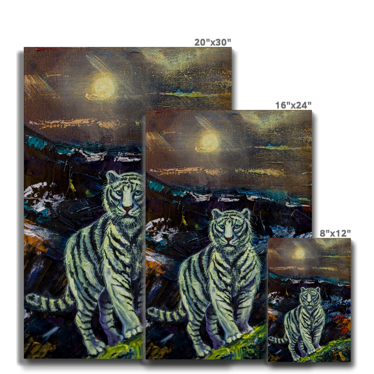 Tiger In Mountains Canvas