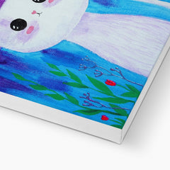 Amazed White Cat Painting Canvas