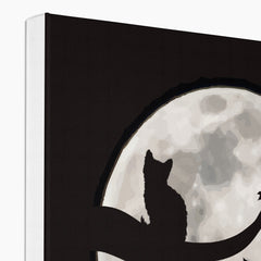 Cat , Moon & Tree Vision Canvas