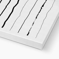 Horizontal Monochrome Lines Canvas