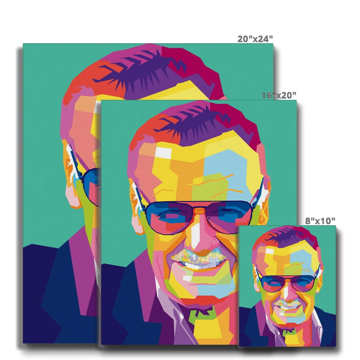 Abstract Stan Lee Sketch Art Canvas