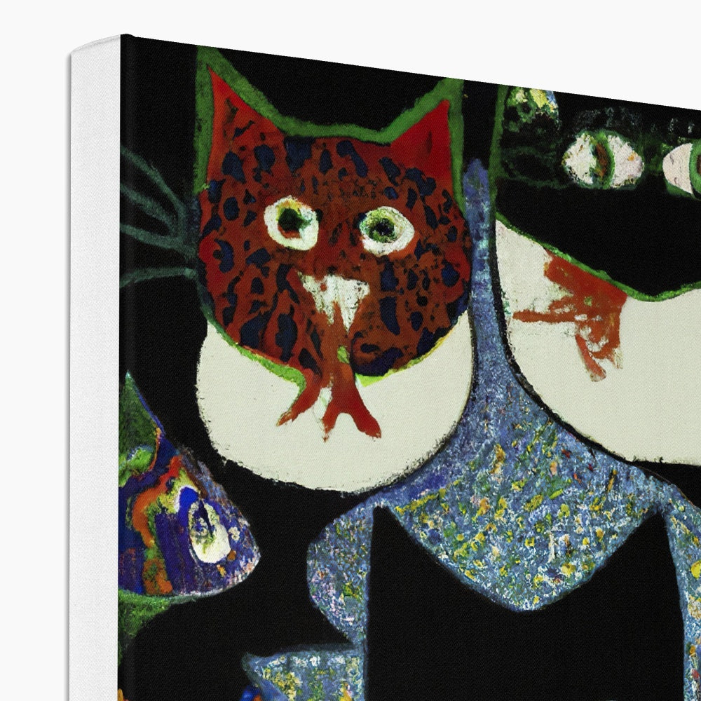 Egyptian Cluster Cats Painting Canvas