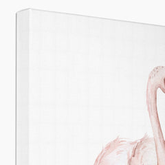 Two Flamingos In Forest Canvas