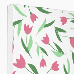 Pastel Pink Lily Flowers Painting Canvas