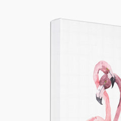 Two Flamingos Intertwined Canvas