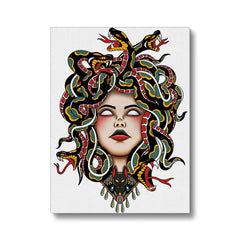 Multicolor Medusa Portrait Canvas