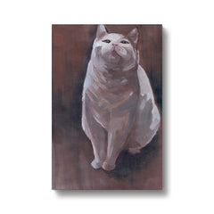 Tabby Looking Up Oil Painting Canvas