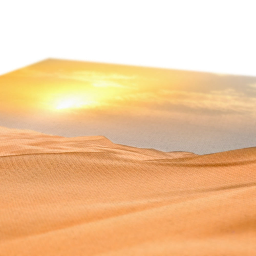 Shining Sun In Desert Art Canvas