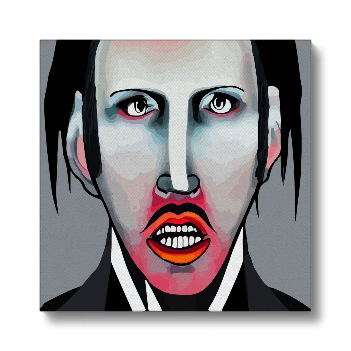 Black & Pink Marilyn Manson's Spooky Poster Canvas