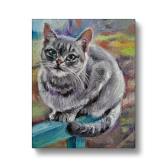 Incredible Tabby Cat Oil Painting Canvas