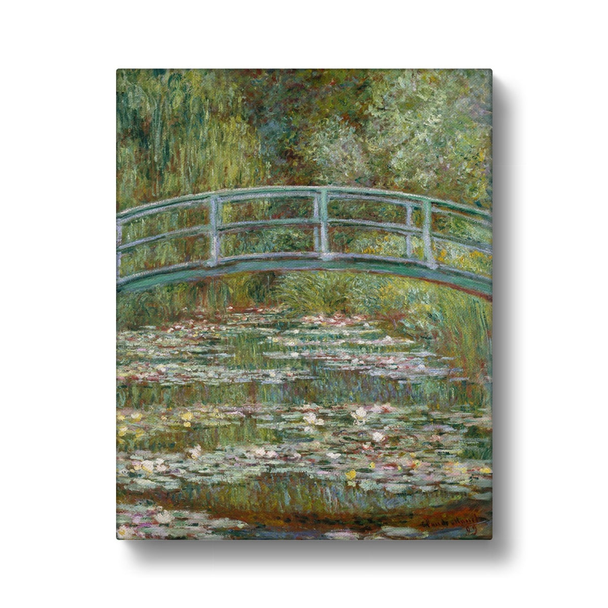 Bridge Over Water Lilies I , 1899 , Claude Monet Canvas