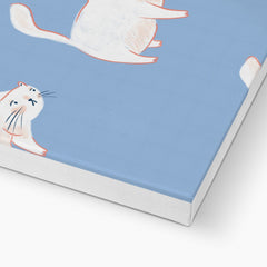 White Cat's Expression Art Canvas