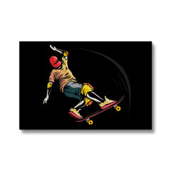 Illustration Of Skateboard Wall Decor Canvas