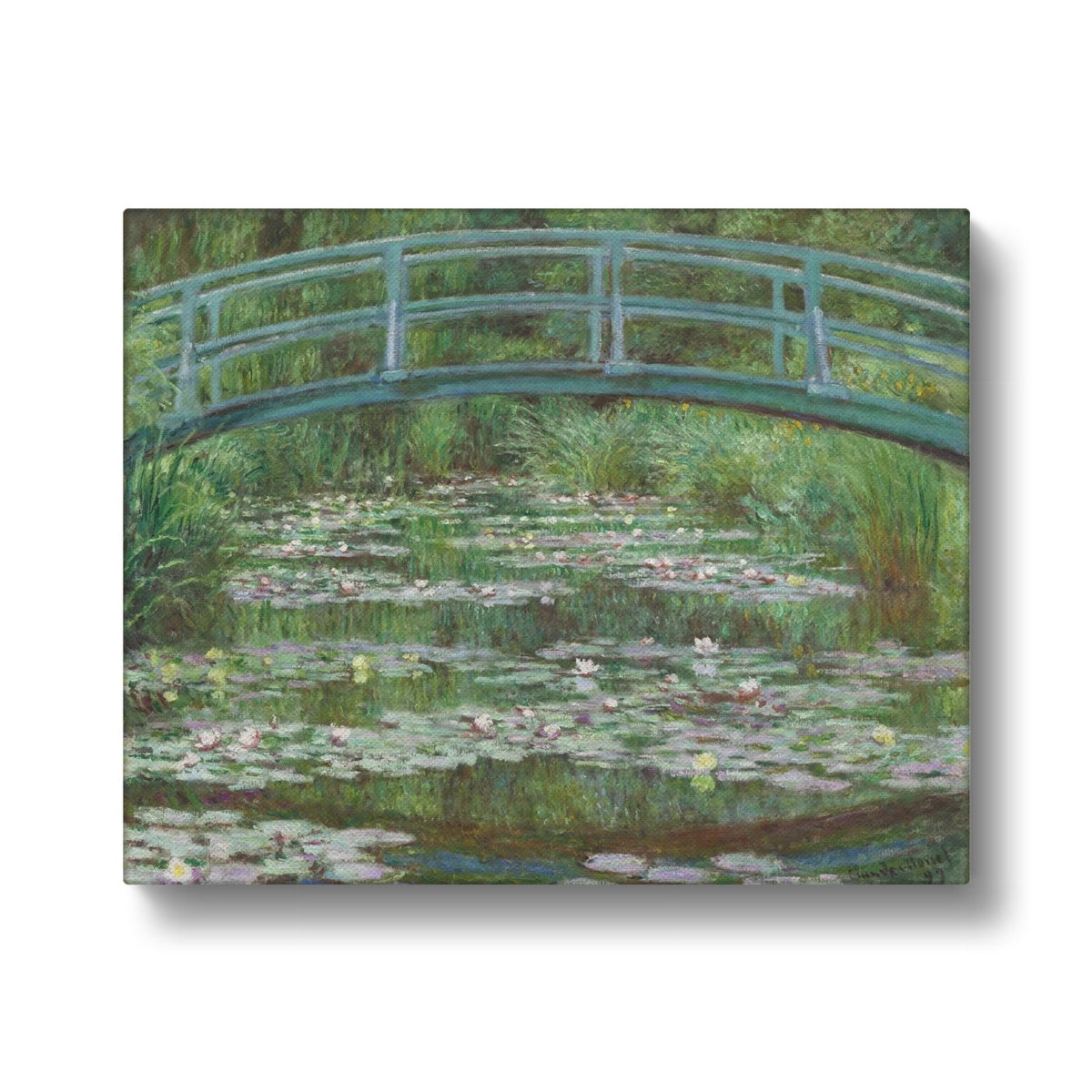 Bridge Over Water Lilies II , 1899 , Claude Monet Canvas
