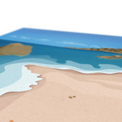 Mesmerising Ocean Shore Art Illustration Canvas