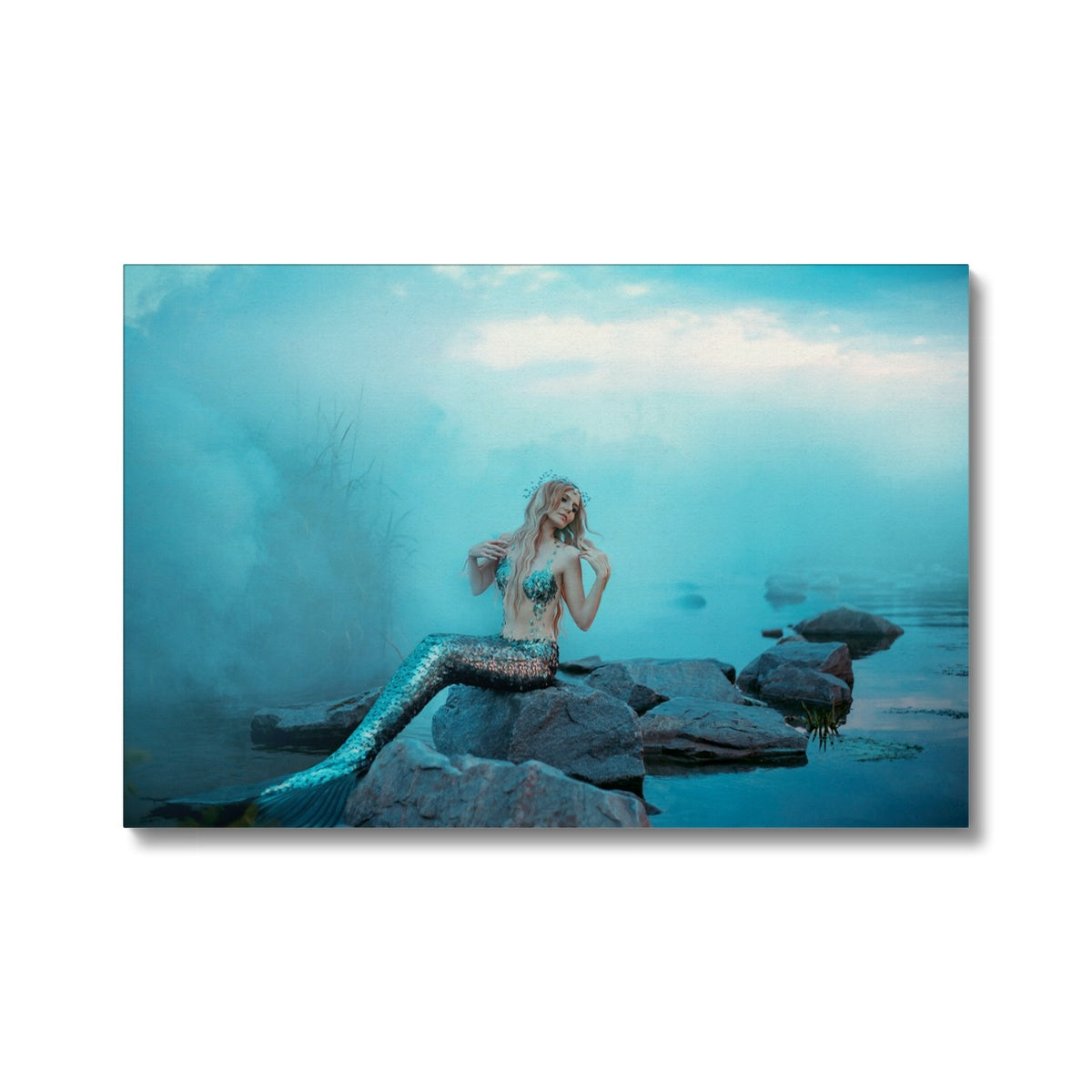 Charming Mermaid & Stones Art Canvas