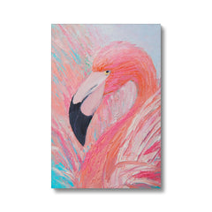 Aesthetic Flamingo Portrait Canvas