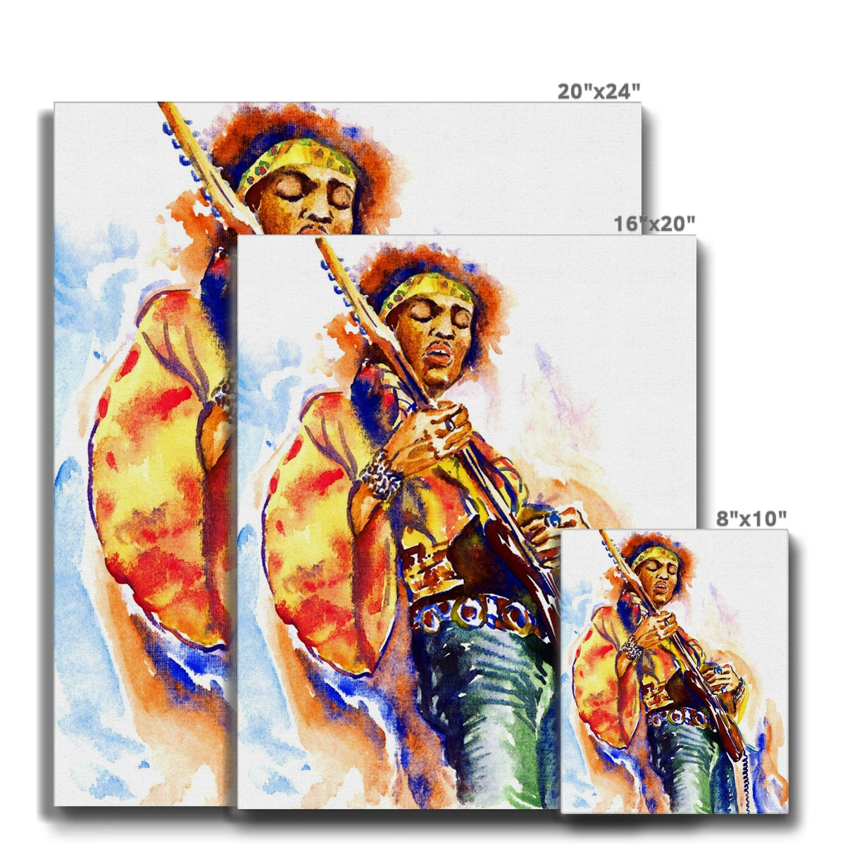 Iconic Hendrix Portrait Canvas