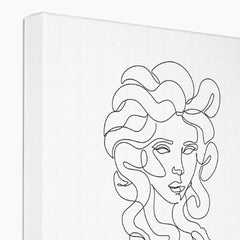 Line Portrait Of Medusa Canvas