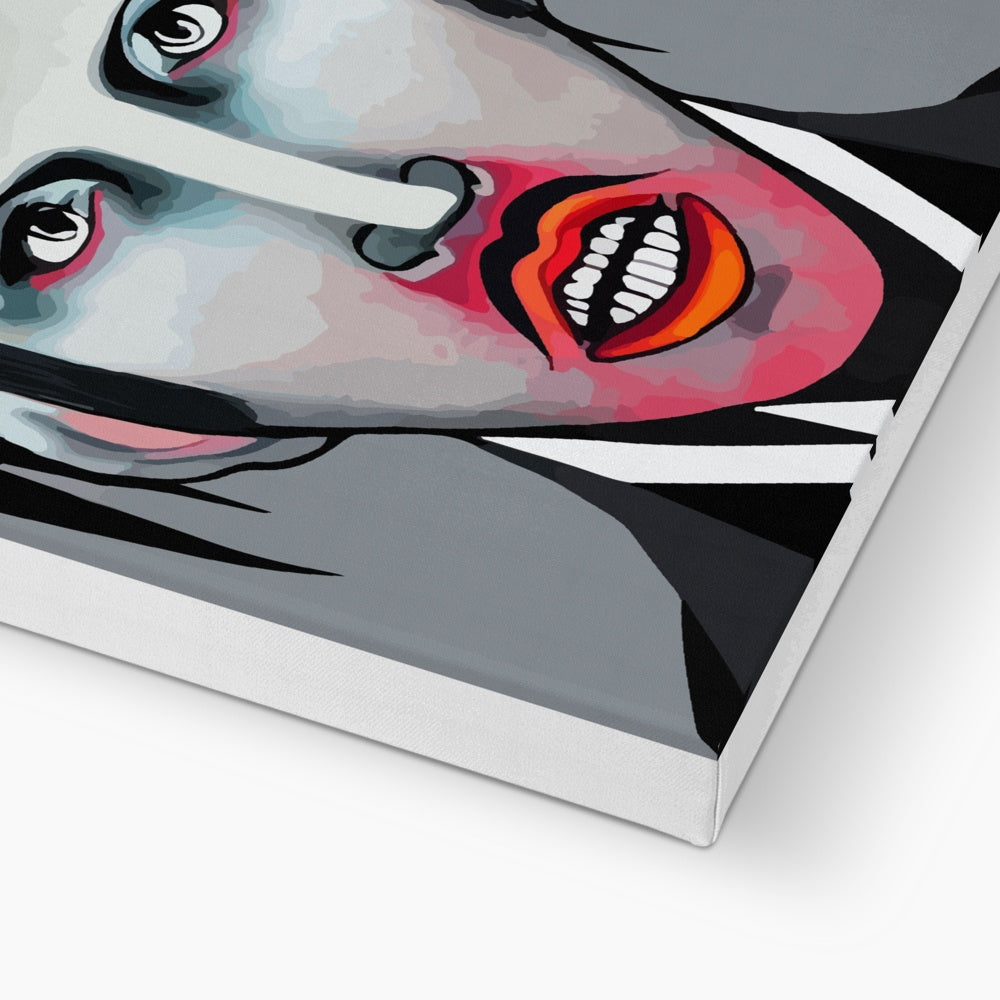 Black & Pink Marilyn Manson's Spooky Poster Canvas