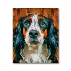 Basset Hound Oil Portrait Canvas