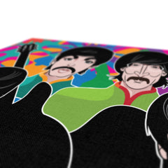 Illustration Artwork Of The Beatles Band Canvas