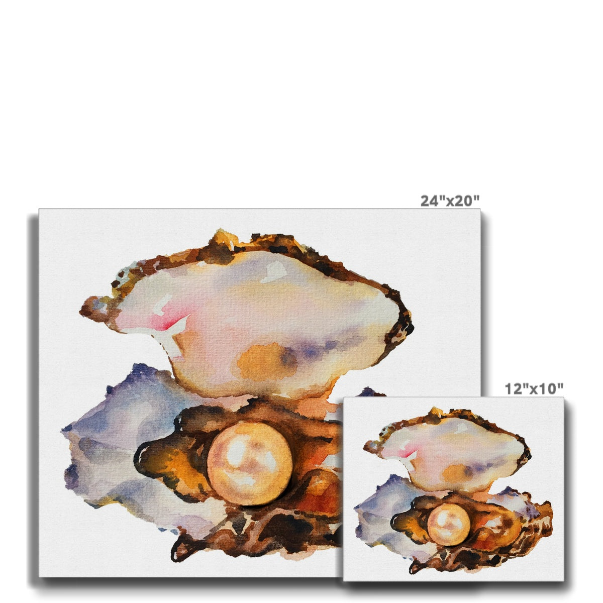 Abstract Oyster Pearl Art Canvas