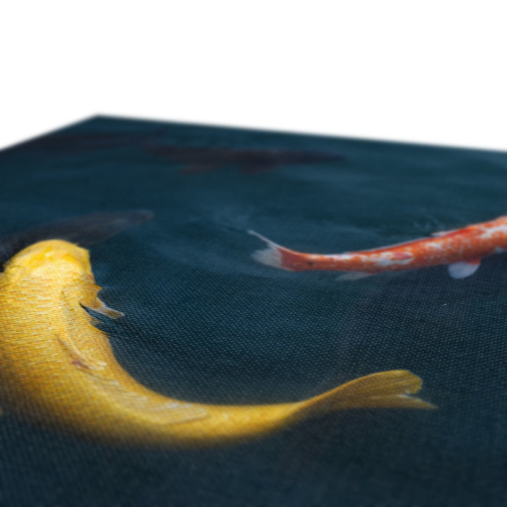 Fascinating Yellow & Pink Koi Fish Canvas