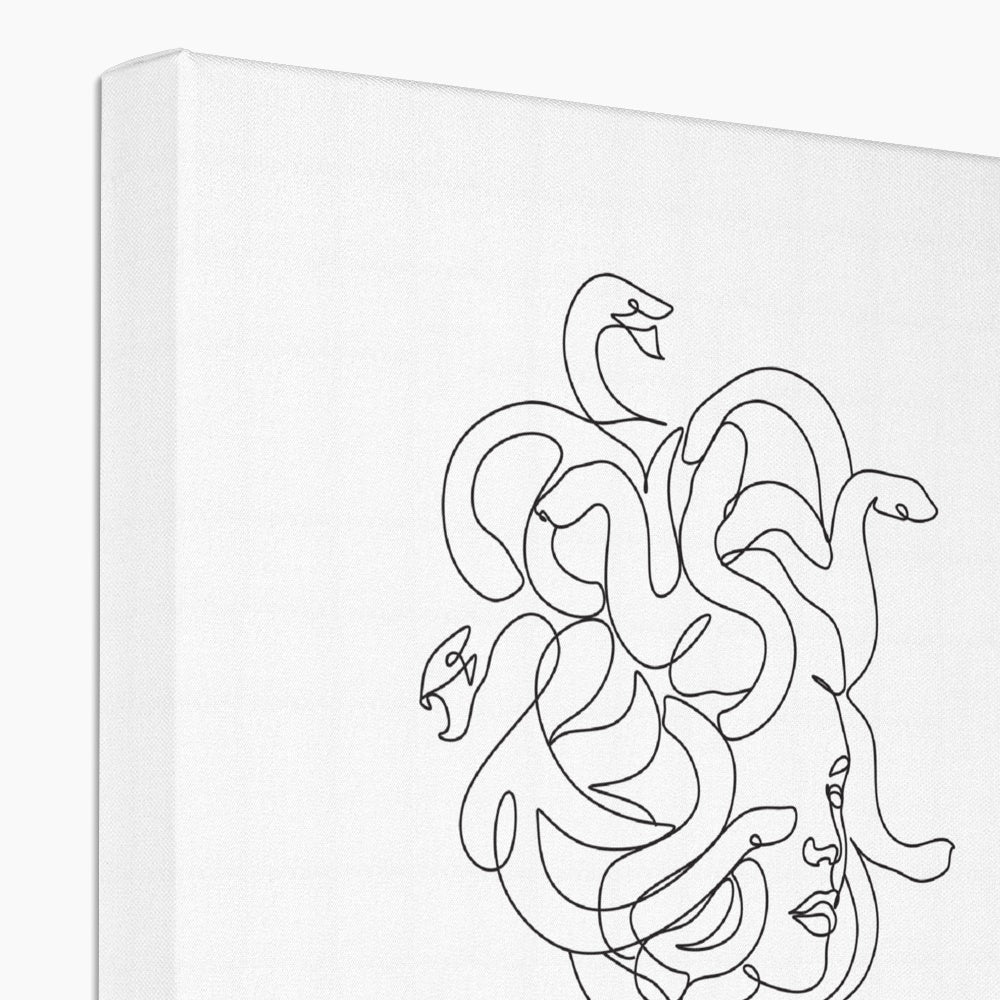 Medusa's Line Portrait Canvas