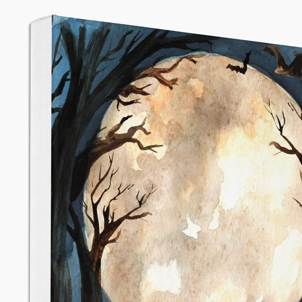 Midnight Full Moon Beauty  Canvas