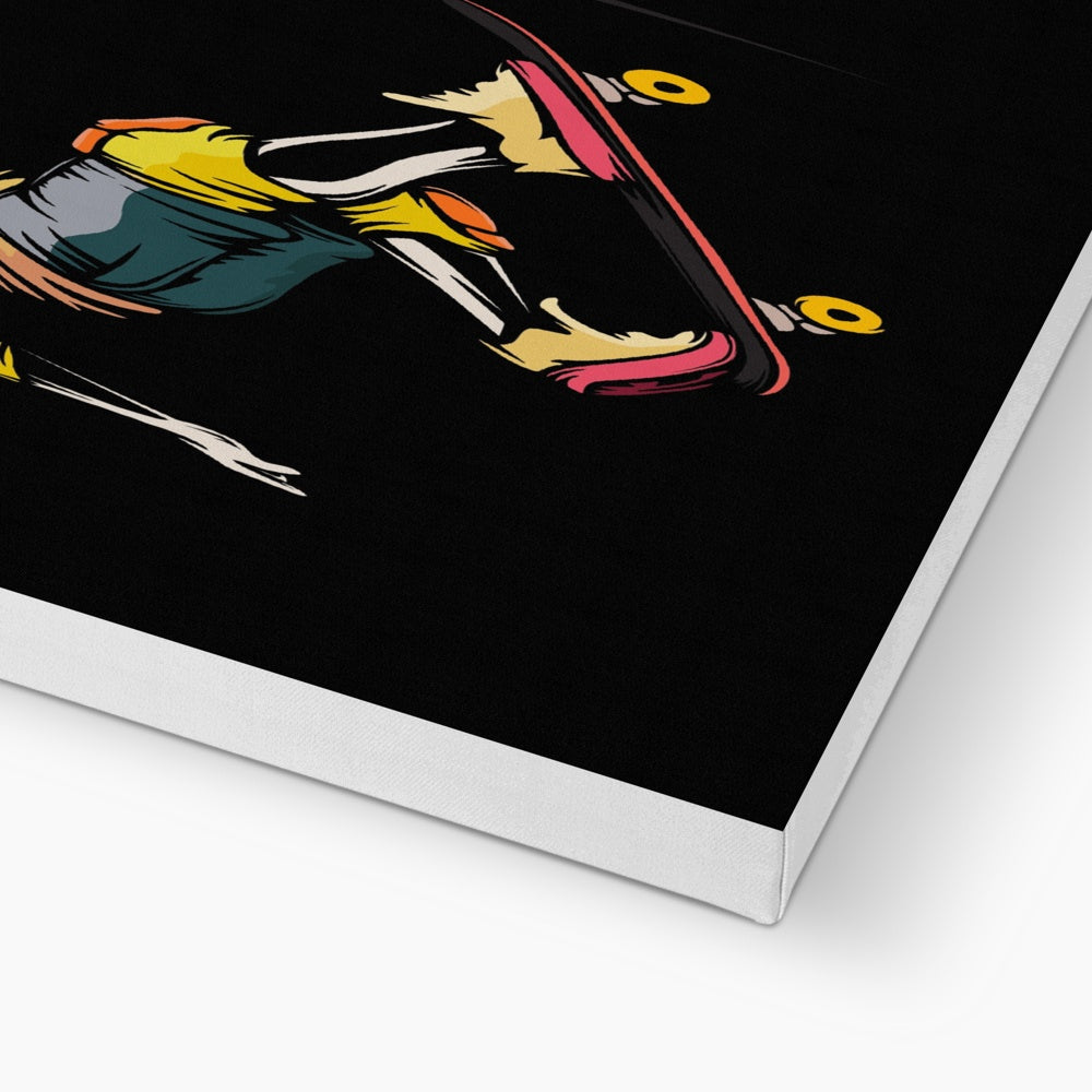 Illustration Of Skateboard Wall Decor Canvas