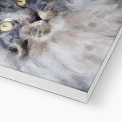 Impressive Gray Cat Portrait Canvas