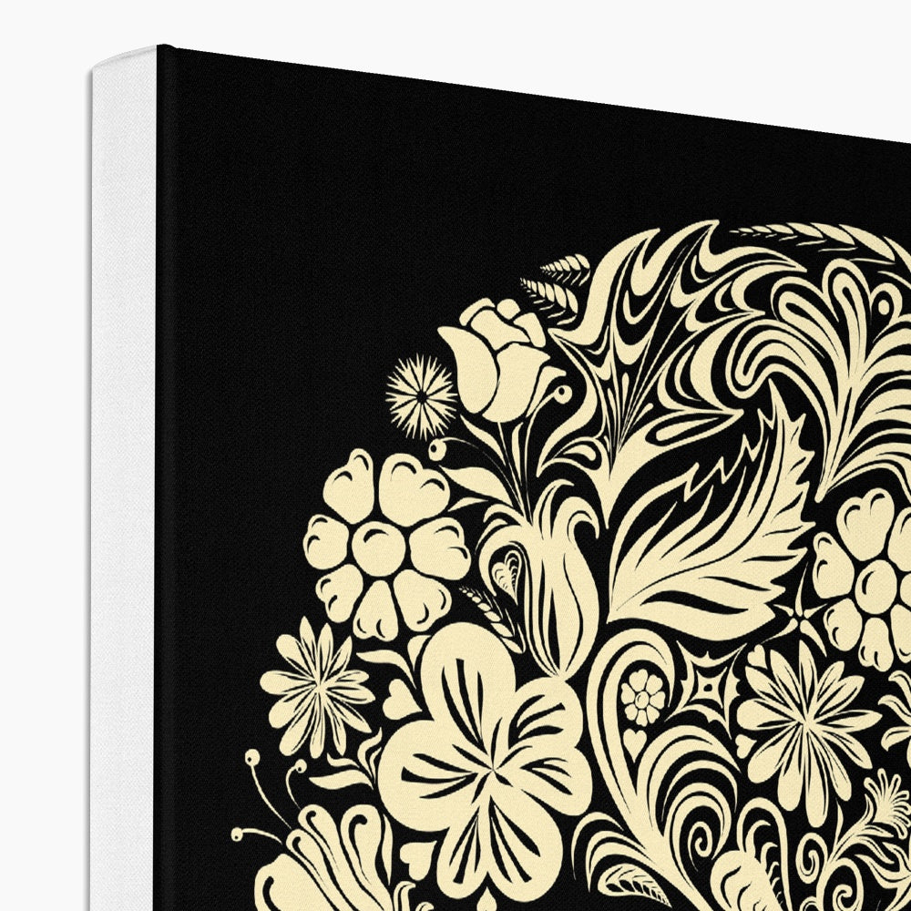 Skull Of Flowers Illustration Canvas